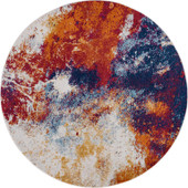 Tayse Diamond Carter DIA1600 Multi-Color Round Area Rug