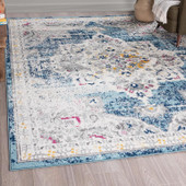 Tayse Diamond Kaitlyn DIA1800 Blue Area Rug Room Scene Tayse Diamond Kaitlyn DIA1800 Blue Area Rug Room Scene