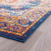 Tayse Diamond Mila DIA1900 Blue Area Rug Corner