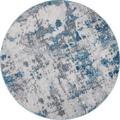 Tayse Diamond Spokane DIA1101 Blue Round Area Rug