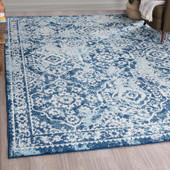 Tayse Diamond Tiera DIA1201 Blue Area Rug Room Scene Tayse Diamond Tiera DIA1201 Blue Area Rug Room Scene