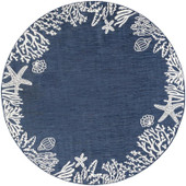 Tayse Eco Biscayne ECO1505 Navy Round Area Rug Tayse Eco Biscayne ECO1505 Navy Round Area Rug