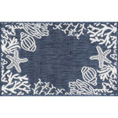 Tayse Eco Biscayne ECO1505 Navy Scatter Area Rug Tayse Eco Biscayne ECO1505 Navy Scatter Area Rug