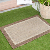 Tayse Eco Dania ECO1203 Gold Scatter Area Rug Patio Scene Tayse Eco Dania ECO1203 Gold Scatter Area Rug Patio Scene