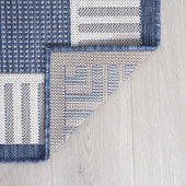 Tayse Eco Dania ECO1205 Navy Area Rug Back Tayse Eco Dania ECO1205 Navy Area Rug Back