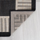 Tayse Eco Elgin ECO1100 Black Area Rug Back
