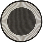 Tayse Eco Elgin ECO1100 Black Round Area Rug