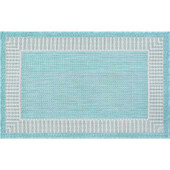 Tayse Eco Elgin ECO1106 Aqua Scatter Area Rug Tayse Eco Elgin ECO1106 Aqua Scatter Area Rug