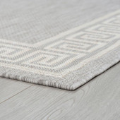 Tayse Eco Giovanna ECO1004 Gray Area Rug Corner Tayse Eco Giovanna ECO1004 Gray Area Rug Corner