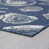 Tayse Eco Sanibel ECO1405 Navy Area Rug Corner Tayse Eco Sanibel ECO1405 Navy Area Rug Corner
