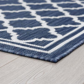 Tayse Eco Shaila ECO1305 Navy Area Rug Corner Tayse Eco Shaila ECO1305 Navy Area Rug Corner