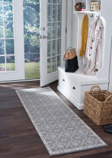 Tayse Hampton Izel HMP3809 Gray Runner Area Rug Room Scene