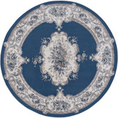 Tayse Hampton Jolie HMP3907 Navy Round Area Rug Tayse Hampton Jolie HMP3907 Navy Round Area Rug
