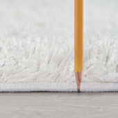 Tayse Jersey Shag Alana JRS1000 White Area Rug Pile