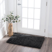 Tayse Jersey Shag Alana JRS1003 Dark Gray Scatter Area Rug Room Scene Tayse Jersey Shag Alana JRS1003 Dark Gray Scatter Area Rug Room Scene