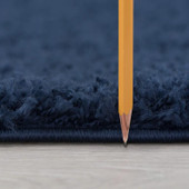 Tayse Jersey Shag Alana JRS1004 Navy Area Rug Pile