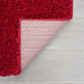 Tayse Jersey Shag Alana JRS1006 Red Area Rug Back