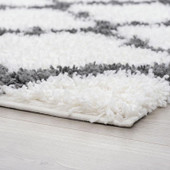 Tayse Jersey Shag Jeni JRS1300 White Area Rug Corner Tayse Jersey Shag Jeni JRS1300 White Area Rug Corner