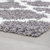 Tayse Jersey Shag Jeni JRS1302 Silver Area Rug Corner
