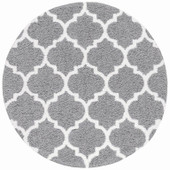 Tayse Jersey Shag Jeni JRS1302 Silver Round Area Rug