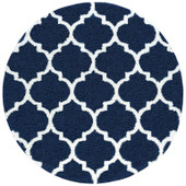 Tayse Jersey Shag Jeni JRS1304 Navy Round Area Rug