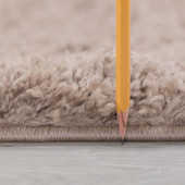 Tayse Jersey Shag Alana JRS1008 Tan Area Rug Pile