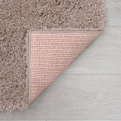 Tayse Jersey Shag Alana JRS1008 Tan Area Rug Back