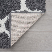 Tayse Jersey Shag Jeni JRS1307 Gray Area Rug Back