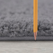 Tayse Jersey Shag Mira JRS1107 Gray Area Rug Pile Tayse Jersey Shag Mira JRS1107 Gray Area Rug Pile
