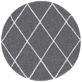 Tayse Jersey Shag Mira JRS1107 Gray Round Area Rug Tayse Jersey Shag Mira JRS1107 Gray Round Area Rug