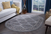 Tayse Madison Beauregard MDN3709 Gray Oval Area Rug Room Scene