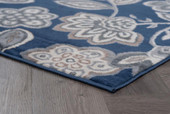 Tayse Madison Emmalyn MDN3407 Navy Area Rug Corner