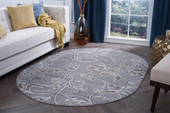 Tayse Madison Garland MDN3509 Gray Oval Area Rug Room Scene Tayse Madison Garland MDN3509 Gray Oval Area Rug Room Scene