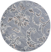 Tayse Madison Garland MDN3509 Gray Round Area Rug Tayse Madison Garland MDN3509 Gray Round Area Rug