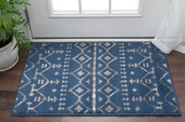 Tayse Madison Heidy MDN3307 Navy Scatter Area Rug Room Scene