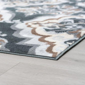 Tayse Madison Peoria MDN4109 Gray Area Rug Corner