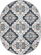 Tayse Madison Peoria MDN4109 Gray Oval Area Rug