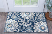 Tayse Madison Piper MDN3907 Navy Scatter Area Rug Room Scene