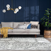 Tayse Madison Selena MDN4509 Gray Area Rug Room Scene Tayse Madison Selena MDN4509 Gray Area Rug Room Scene