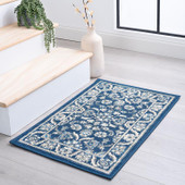 Tayse Madison Shiloh MDN4707 Dark Blue Scatter Area Rug Room Scene