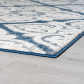Tayse Madison Smithson MDN4807 Dark Blue Area Rug Corner