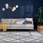 Tayse Madison Smithson MDN4807 Dark Blue Area Rug Room Scene Tayse Madison Smithson MDN4807 Dark Blue Area Rug Room Scene
