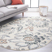Tayse Madison Stella MDN4217 Cream Oval Area Rug Room Scene