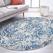 Tayse Madison Taryn MDN4517 Cream Oval Area Rug Room Scene