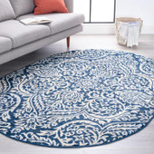 Tayse Madison Taryn MDN4527 Dark Blue Oval Area Rug Room Scene