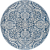 Tayse Madison Taryn MDN4527 Dark Blue Round Area Rug