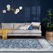 Tayse Madison Tessie MDN4607 Dark Blue Area Rug Room Scene Tayse Madison Tessie MDN4607 Dark Blue Area Rug Room Scene