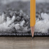 Tayse Soho Shag Benji SOH1101 Gray Area Rug Pile