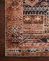 Loloi II Layla LAY-14 Mocha Blush Area Rug Corner Loloi II Layla LAY-14 Mocha Blush Area Rug Corner