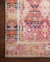 Loloi II Layla LAY-15 Magenta Multi Area Rug Corner Loloi II Layla LAY-15 Magenta Multi Area Rug Corner